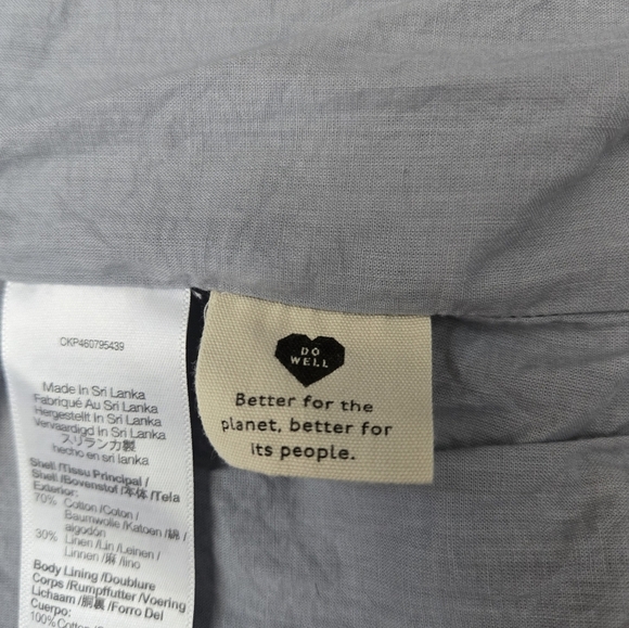 Madewell Linen And Cotton Windowpane Light Blue Jacket. Size 1X - Picture 11 of 13